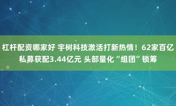 杠杆配资哪家好 宇树科技激活打新热情！62家百亿私募获配3.44亿元 头部量化“组团”锁筹