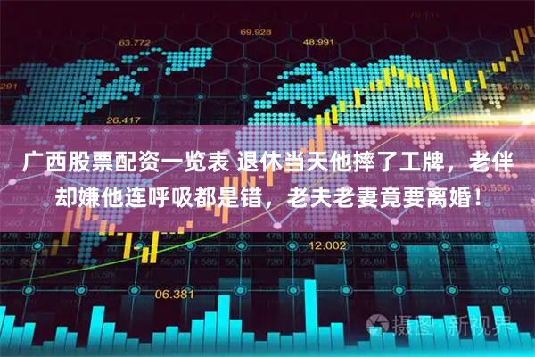 广西股票配资一览表 退休当天他摔了工牌，老伴却嫌他连呼吸都是错，老夫老妻竟要离婚！